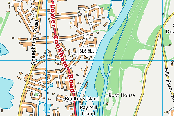 SL6 8LJ map - OS VectorMap District (Ordnance Survey)