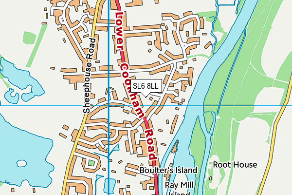 SL6 8LL map - OS VectorMap District (Ordnance Survey)