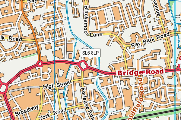 SL6 8LP map - OS VectorMap District (Ordnance Survey)