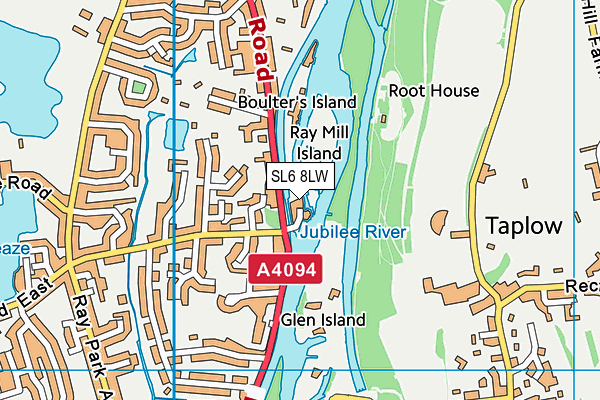 SL6 8LW map - OS VectorMap District (Ordnance Survey)