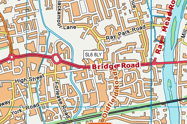 SL6 8LY map - OS VectorMap District (Ordnance Survey)