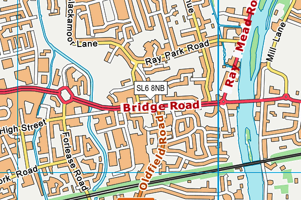 SL6 8NB map - OS VectorMap District (Ordnance Survey)