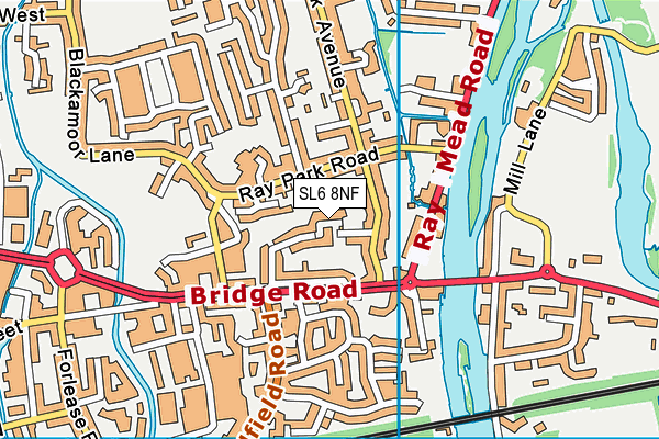 SL6 8NF map - OS VectorMap District (Ordnance Survey)