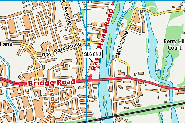 SL6 8NJ map - OS VectorMap District (Ordnance Survey)