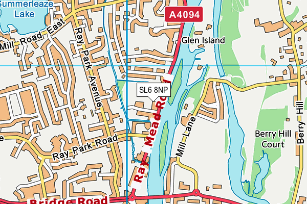 SL6 8NP map - OS VectorMap District (Ordnance Survey)