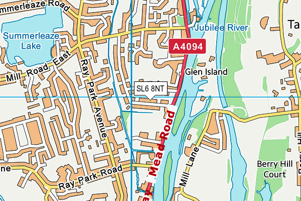 SL6 8NT map - OS VectorMap District (Ordnance Survey)