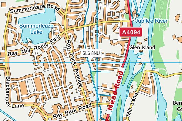 SL6 8NU map - OS VectorMap District (Ordnance Survey)