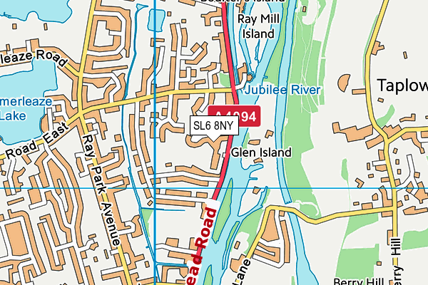 SL6 8NY map - OS VectorMap District (Ordnance Survey)