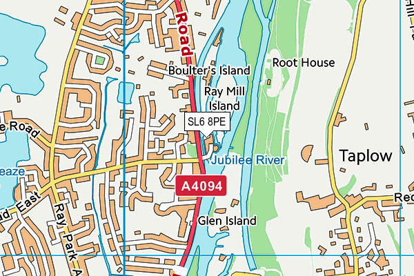 SL6 8PE map - OS VectorMap District (Ordnance Survey)