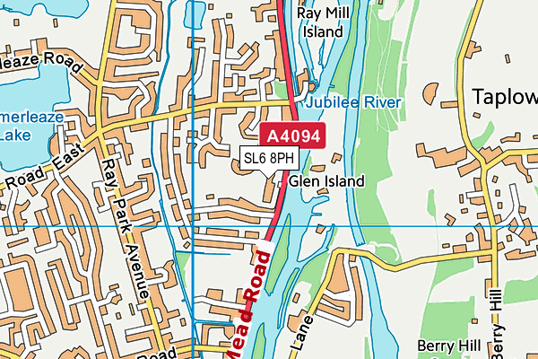 SL6 8PH map - OS VectorMap District (Ordnance Survey)