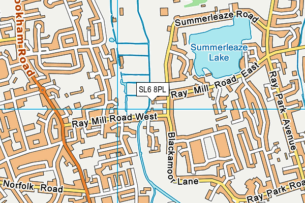 SL6 8PL map - OS VectorMap District (Ordnance Survey)