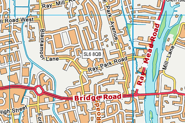 SL6 8QB map - OS VectorMap District (Ordnance Survey)