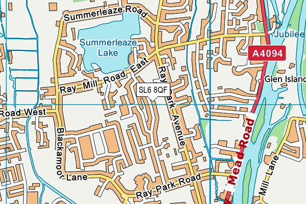 SL6 8QF map - OS VectorMap District (Ordnance Survey)