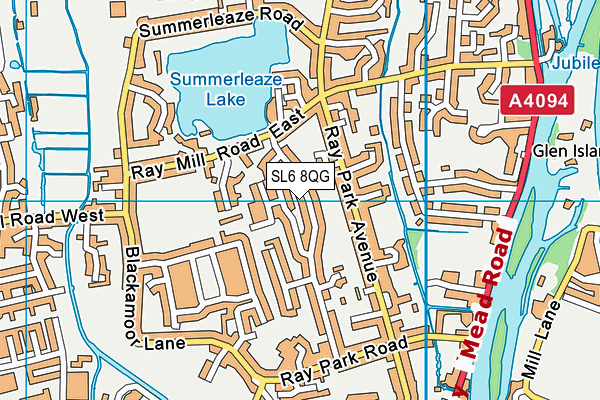 SL6 8QG map - OS VectorMap District (Ordnance Survey)