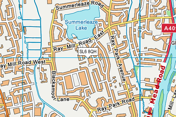 SL6 8QH map - OS VectorMap District (Ordnance Survey)