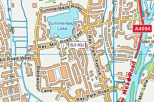 SL6 8QJ map - OS VectorMap District (Ordnance Survey)