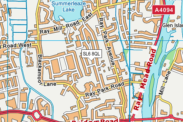 SL6 8QL map - OS VectorMap District (Ordnance Survey)