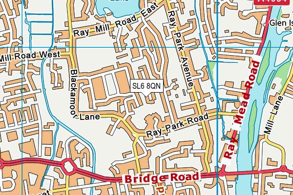 SL6 8QN map - OS VectorMap District (Ordnance Survey)