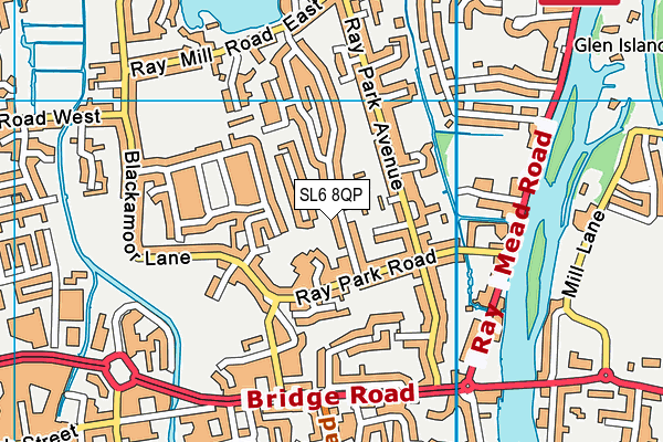 SL6 8QP map - OS VectorMap District (Ordnance Survey)