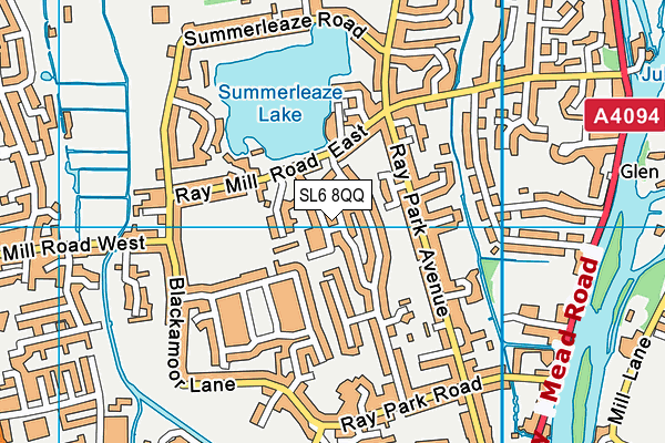 SL6 8QQ map - OS VectorMap District (Ordnance Survey)