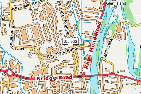 SL6 8QS map - OS VectorMap District (Ordnance Survey)