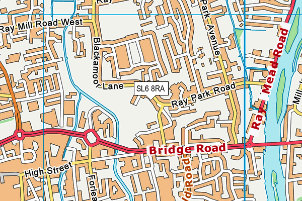 SL6 8RA map - OS VectorMap District (Ordnance Survey)