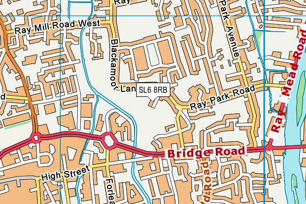 SL6 8RB map - OS VectorMap District (Ordnance Survey)