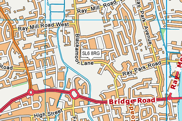 SL6 8RG map - OS VectorMap District (Ordnance Survey)