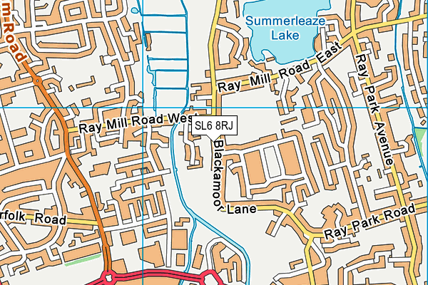 SL6 8RJ map - OS VectorMap District (Ordnance Survey)