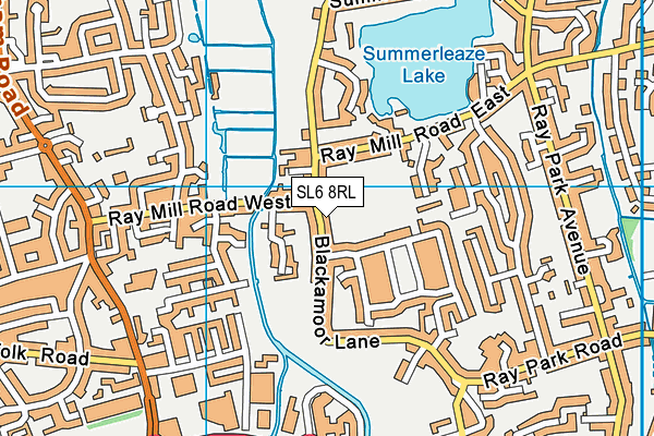 SL6 8RL map - OS VectorMap District (Ordnance Survey)