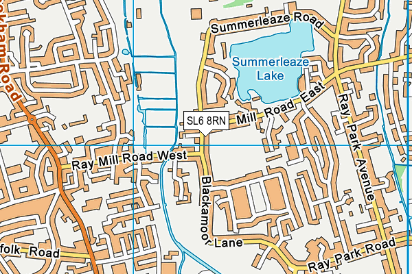 SL6 8RN map - OS VectorMap District (Ordnance Survey)