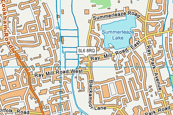 SL6 8RQ map - OS VectorMap District (Ordnance Survey)