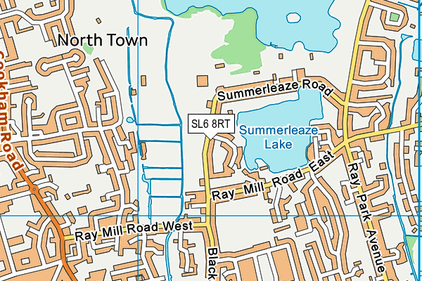 SL6 8RT map - OS VectorMap District (Ordnance Survey)