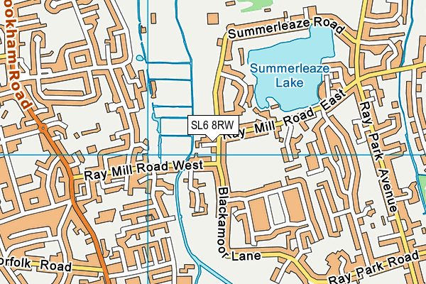 SL6 8RW map - OS VectorMap District (Ordnance Survey)