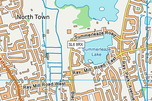 SL6 8RX map - OS VectorMap District (Ordnance Survey)