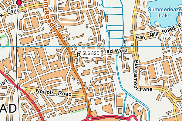 SL6 8SD map - OS VectorMap District (Ordnance Survey)