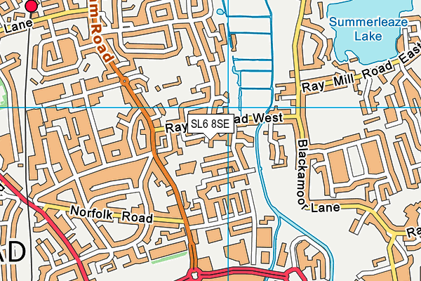 SL6 8SE map - OS VectorMap District (Ordnance Survey)