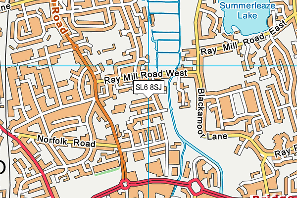 SL6 8SJ map - OS VectorMap District (Ordnance Survey)