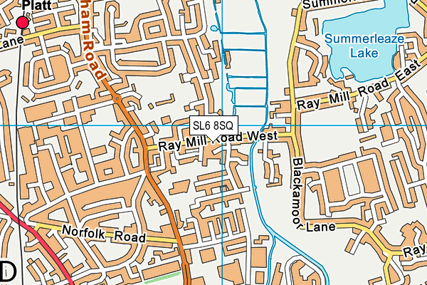 SL6 8SQ map - OS VectorMap District (Ordnance Survey)