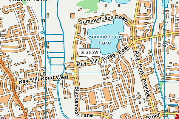 SL6 8SW map - OS VectorMap District (Ordnance Survey)