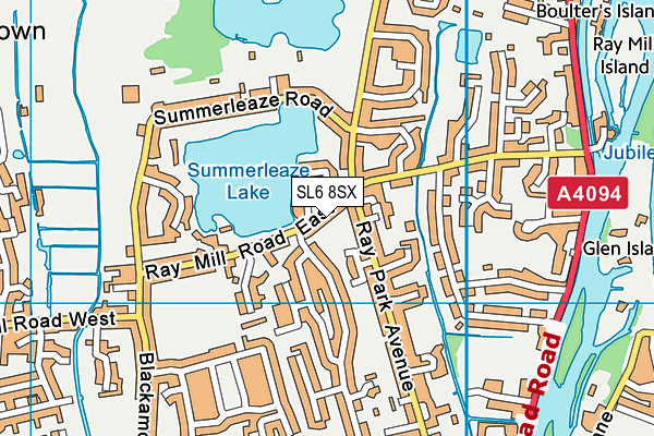 SL6 8SX map - OS VectorMap District (Ordnance Survey)