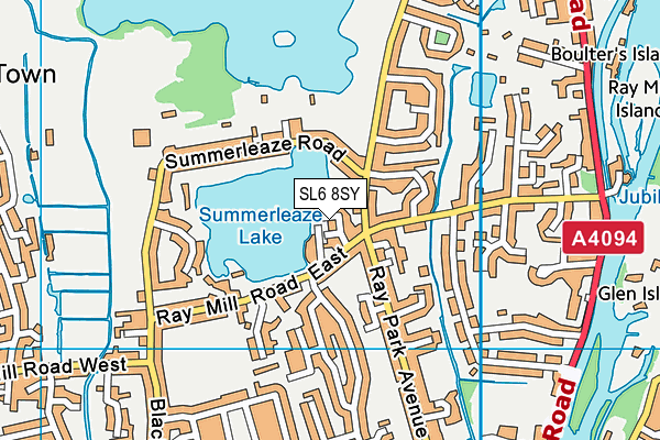 SL6 8SY map - OS VectorMap District (Ordnance Survey)