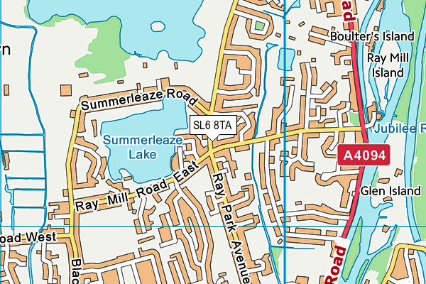 SL6 8TA map - OS VectorMap District (Ordnance Survey)