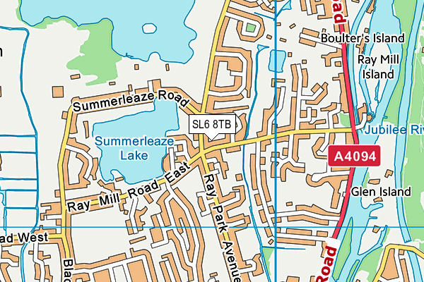 SL6 8TB map - OS VectorMap District (Ordnance Survey)