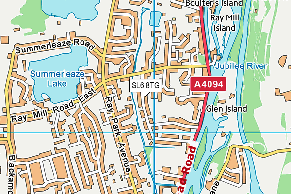 SL6 8TG map - OS VectorMap District (Ordnance Survey)