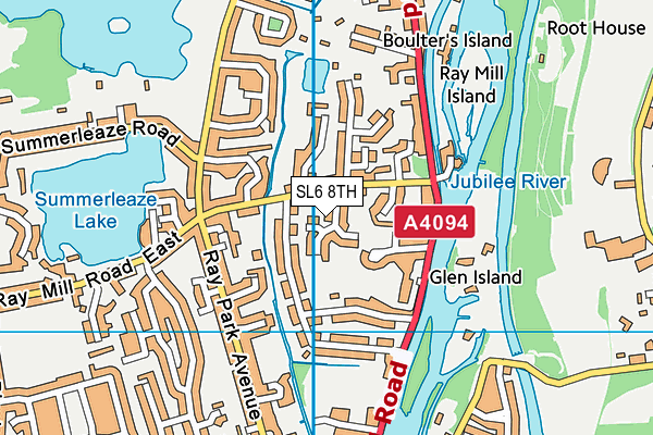 SL6 8TH map - OS VectorMap District (Ordnance Survey)