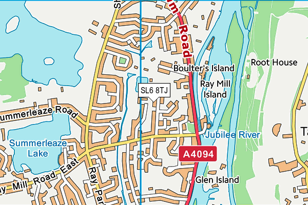 SL6 8TJ map - OS VectorMap District (Ordnance Survey)