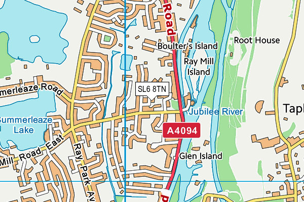 SL6 8TN map - OS VectorMap District (Ordnance Survey)