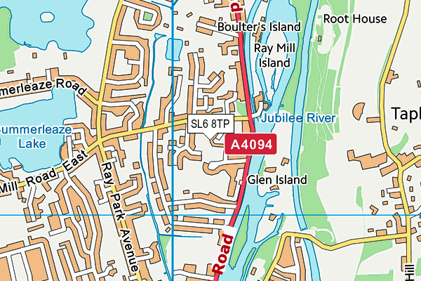 SL6 8TP map - OS VectorMap District (Ordnance Survey)