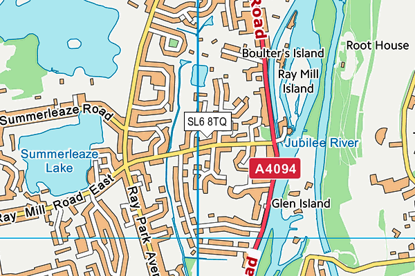 SL6 8TQ map - OS VectorMap District (Ordnance Survey)